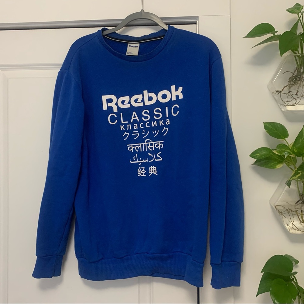 Blue Reebok Classic Sweatshirt with Logo writing